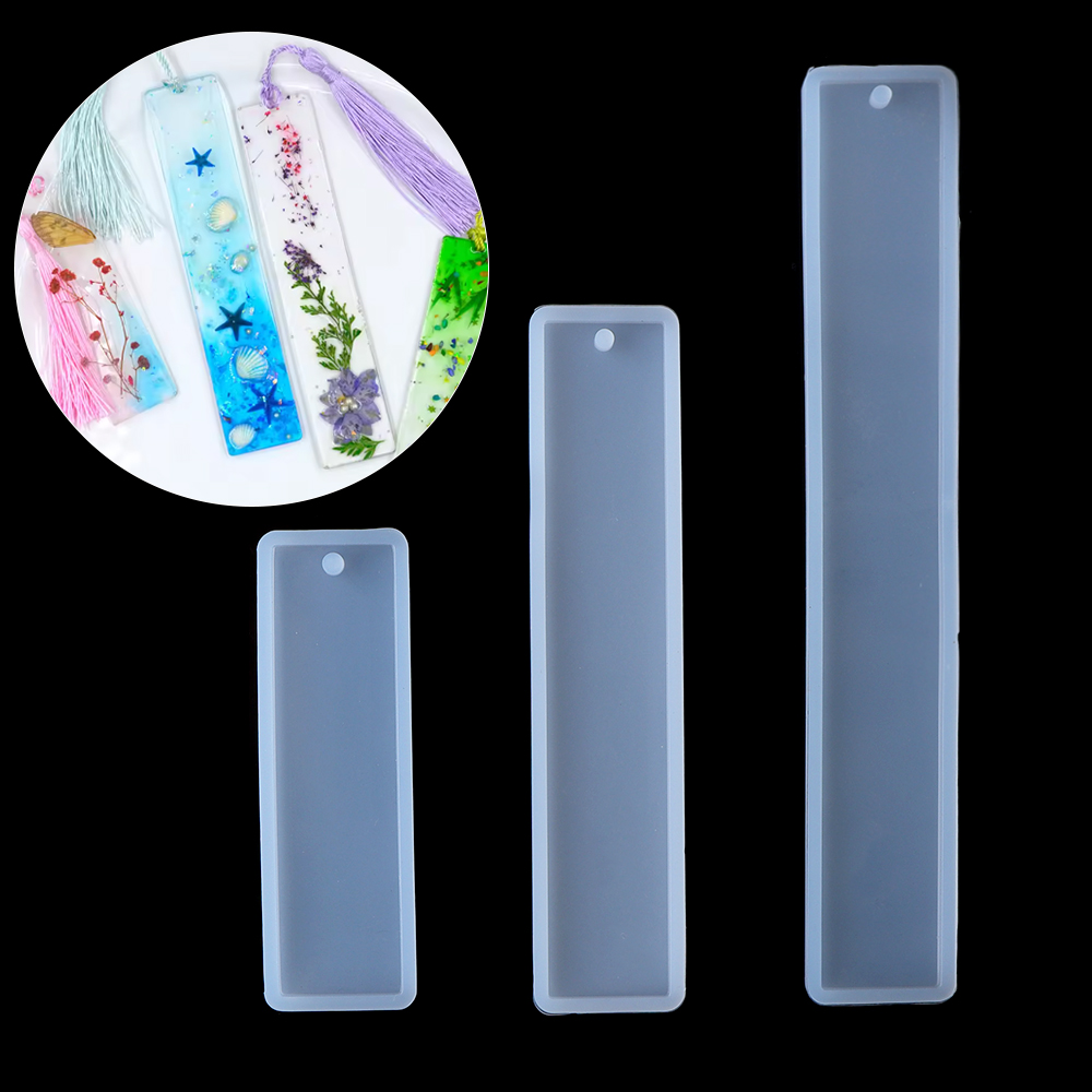 Resin Art Products - 1 pc Bookmark Silicone Mold Transparent