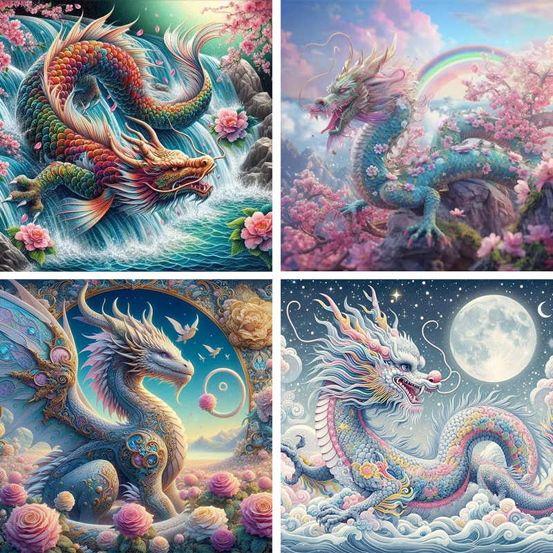Resin Art Equipment - GATYZTORY Dragon Diamond Painting Kits Wall