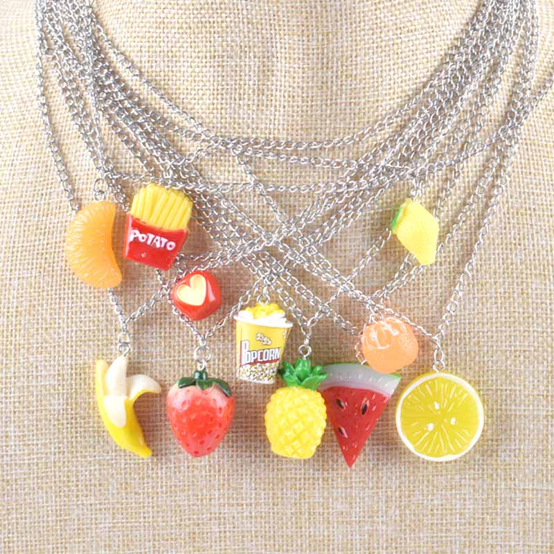 Resin Art Necklace - The New Colourful Resin Pendant Food
