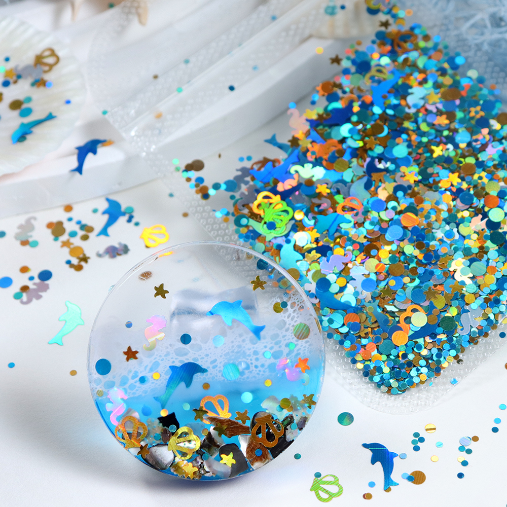 Resin Art Equipment - Dolphins Seahorses Glitter For Epoxy Resin