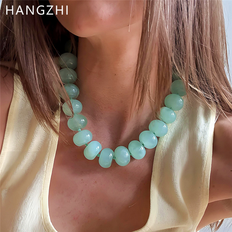 Resin Art Necklace - Bohemian Fashion Casual Dopamine Resin Bead