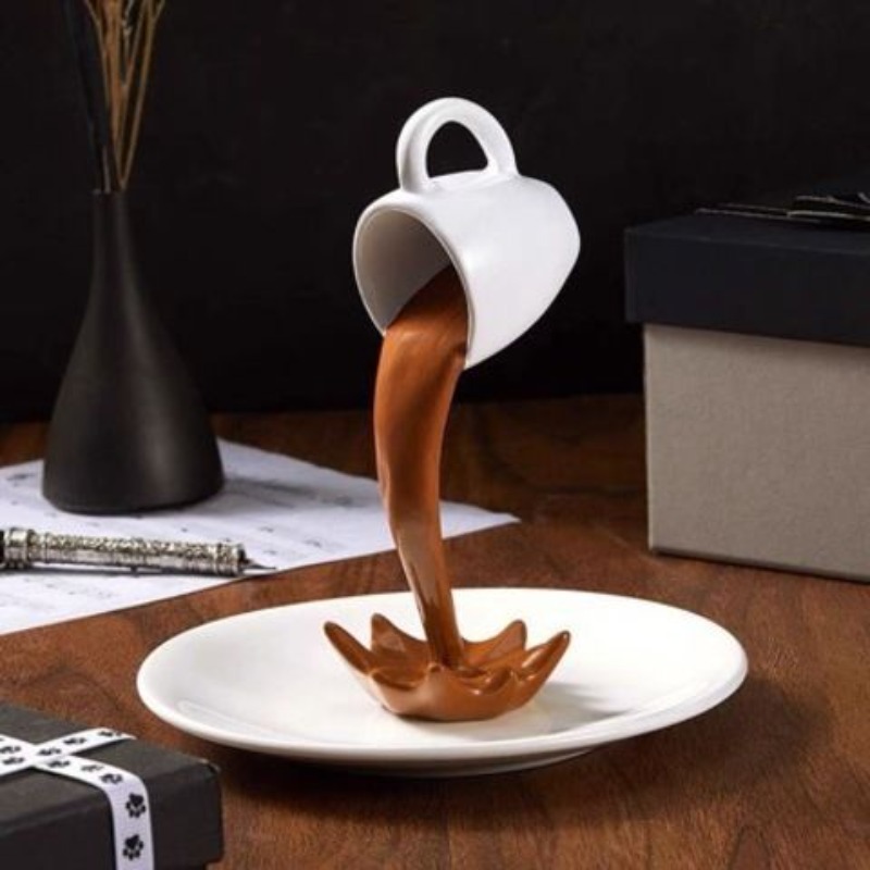 3D Coffee Cup Art Sculpture Of - Resin Art Pouring recensie en prijs