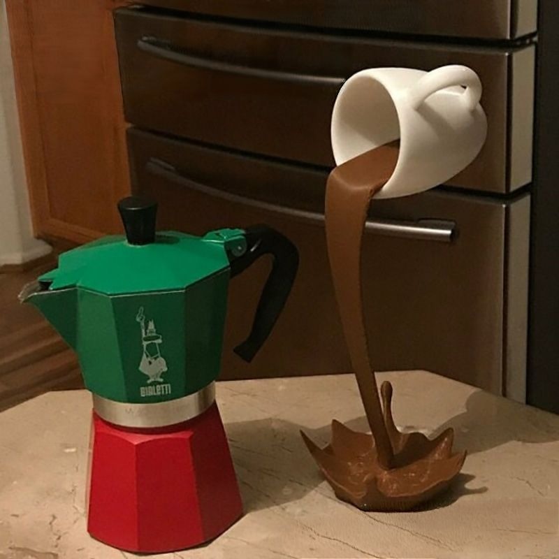 3D Coffee Cup Art Sculpture Of - Resin Art Pouring recensie en prijs