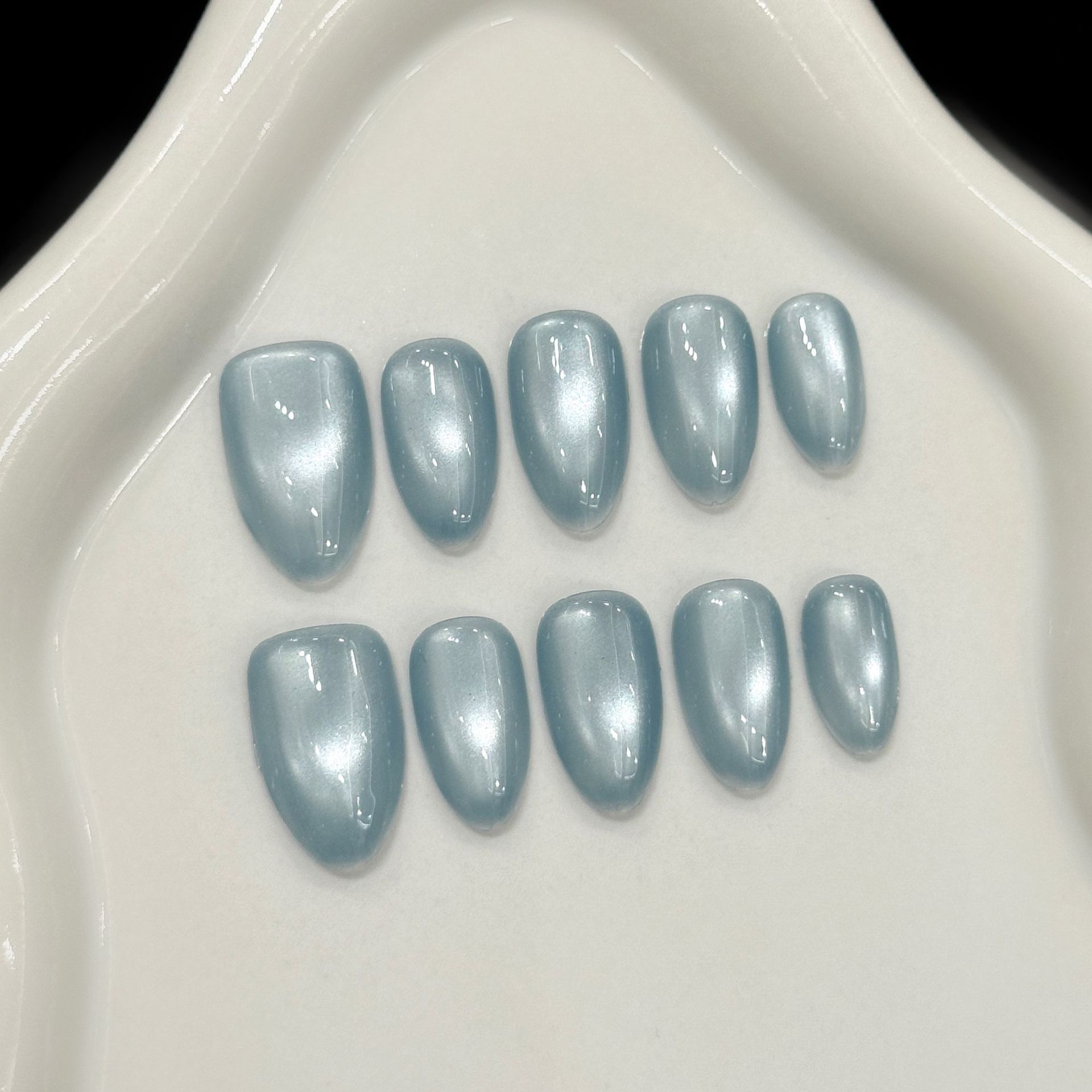 10Pcs Blue Cat Eye French Shor - Resin Art And Design recensie en prijs