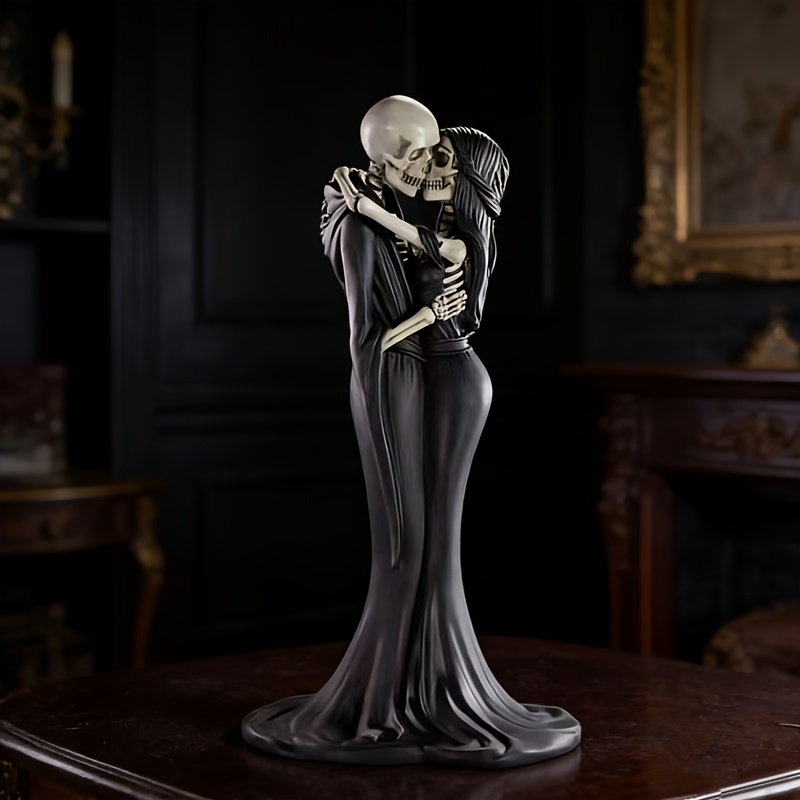 1pc Loving Skull Couple Statue - Resin Art Furniture recensie en prijs