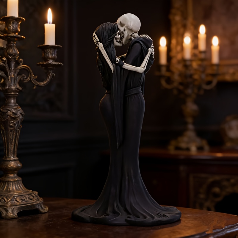 1pc Loving Skull Couple Statue - Resin Art Furniture recensie en prijs