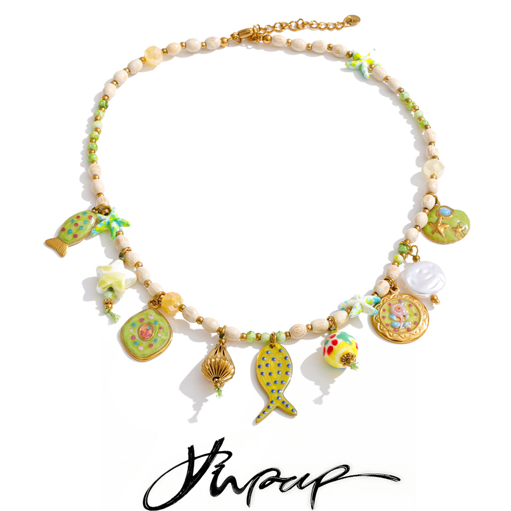 Yhpup Exclusive Stainless Stee - Resin Art Necklace recensie en prijs