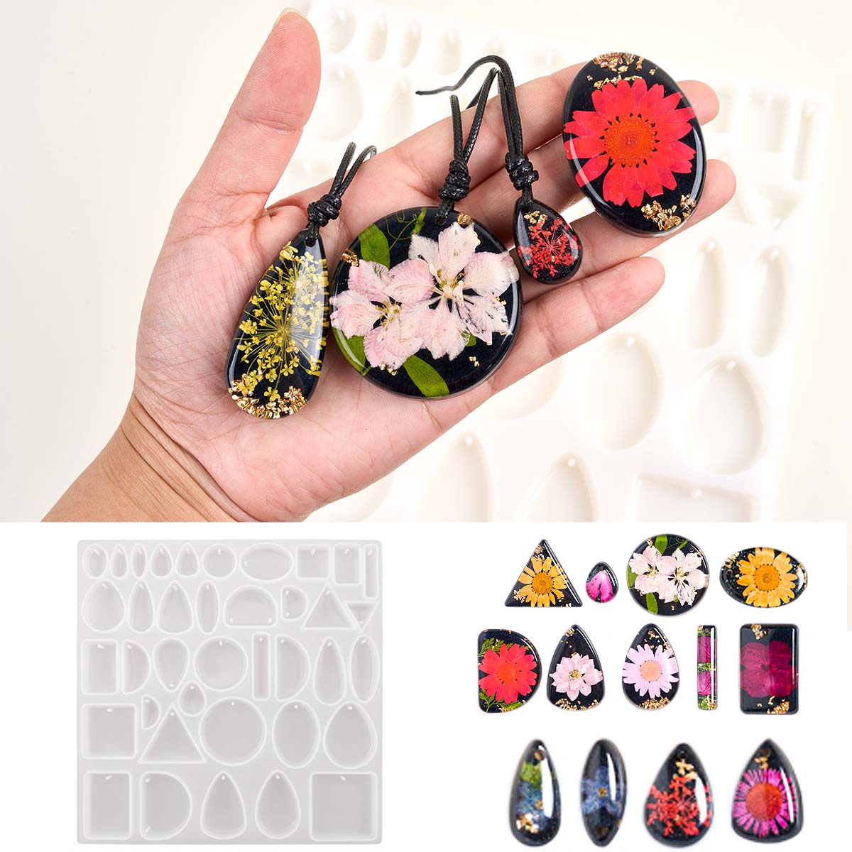 Time Stone Pendant Silicone Mo - Resin Art Necklace recensie en prijs