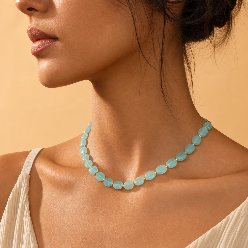 Statement Exaggerated Oval Col - Resin Art Necklace recensie en prijs