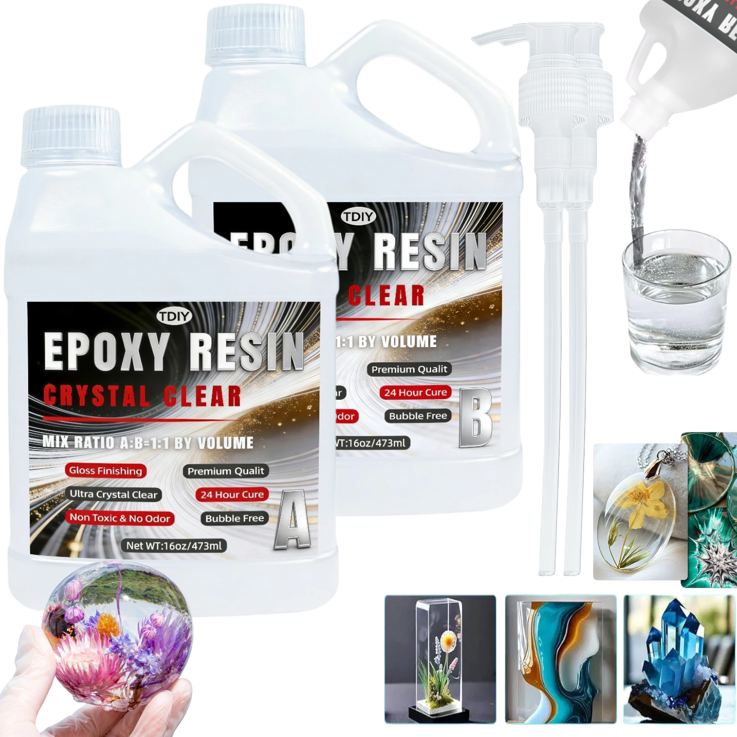 1:1 Crystal Clear Epoxy Resin  - Resin Art Products recensie en prijs