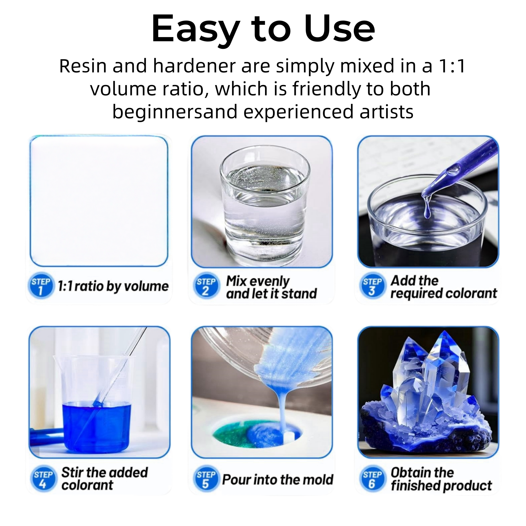 1:1 Crystal Clear Epoxy Resin  - Resin Art Products recensie en prijs
