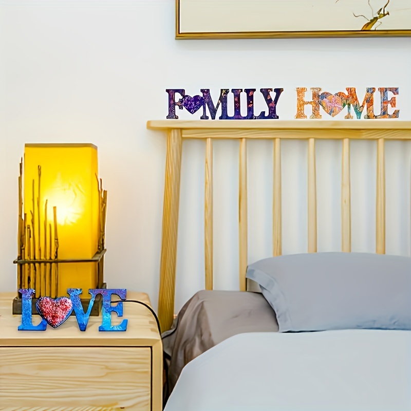 3Pcs Heart Slogan Silicone Res - Resin Art Products recensie en prijs