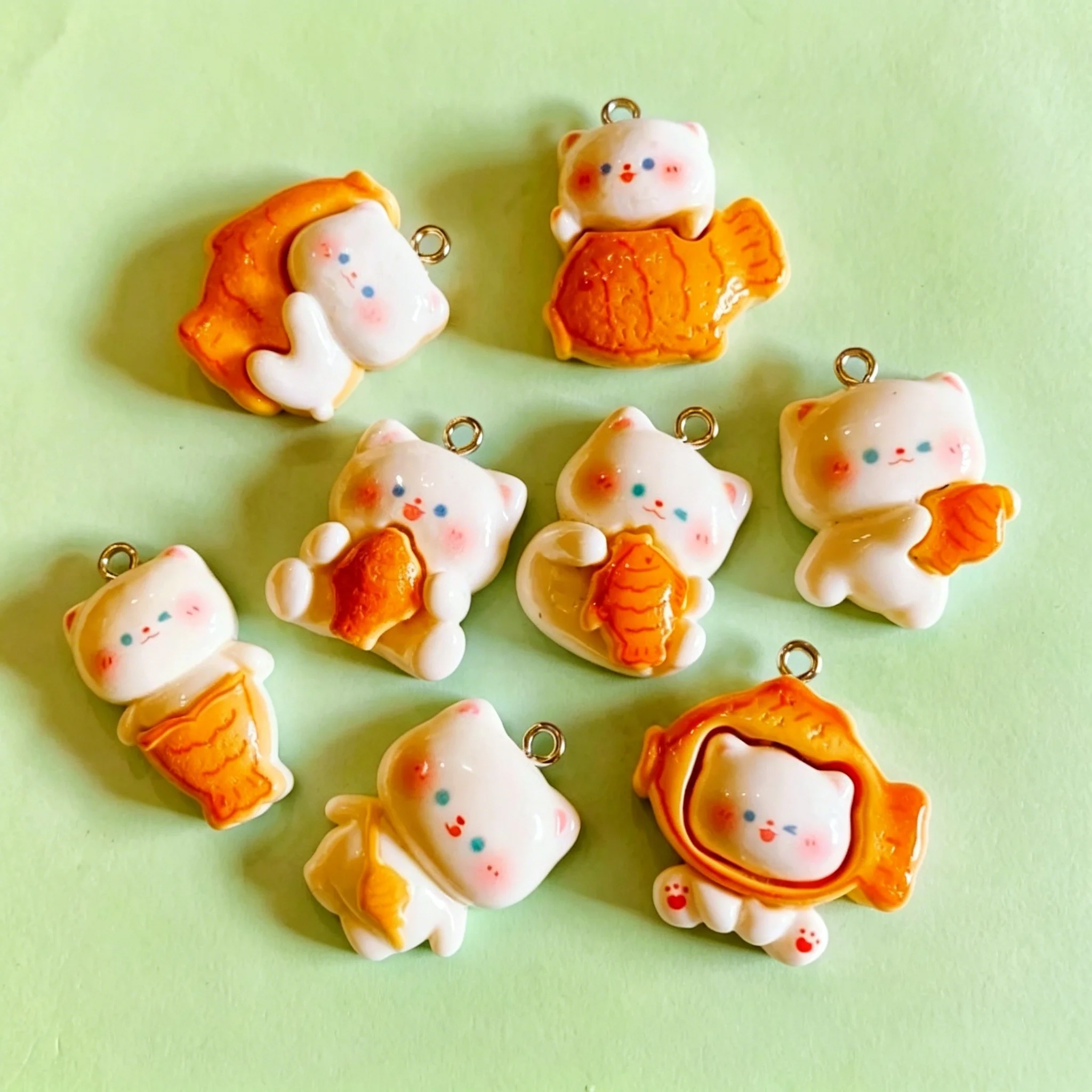 10pcs/lot Cute 3D Taiyaki Cat  - Resin Art Products recensie en prijs