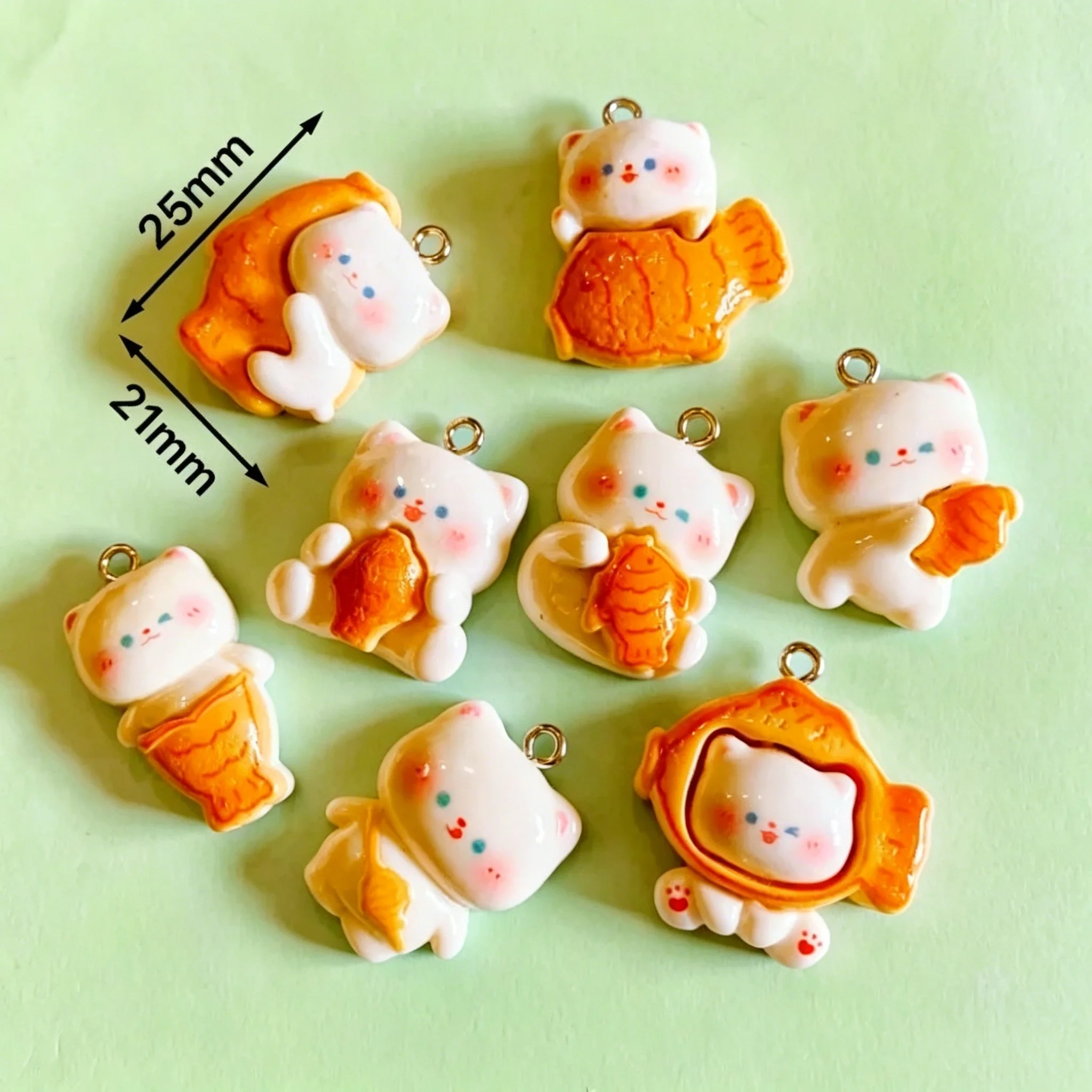 10pcs/lot Cute 3D Taiyaki Cat  - Resin Art Products recensie en prijs