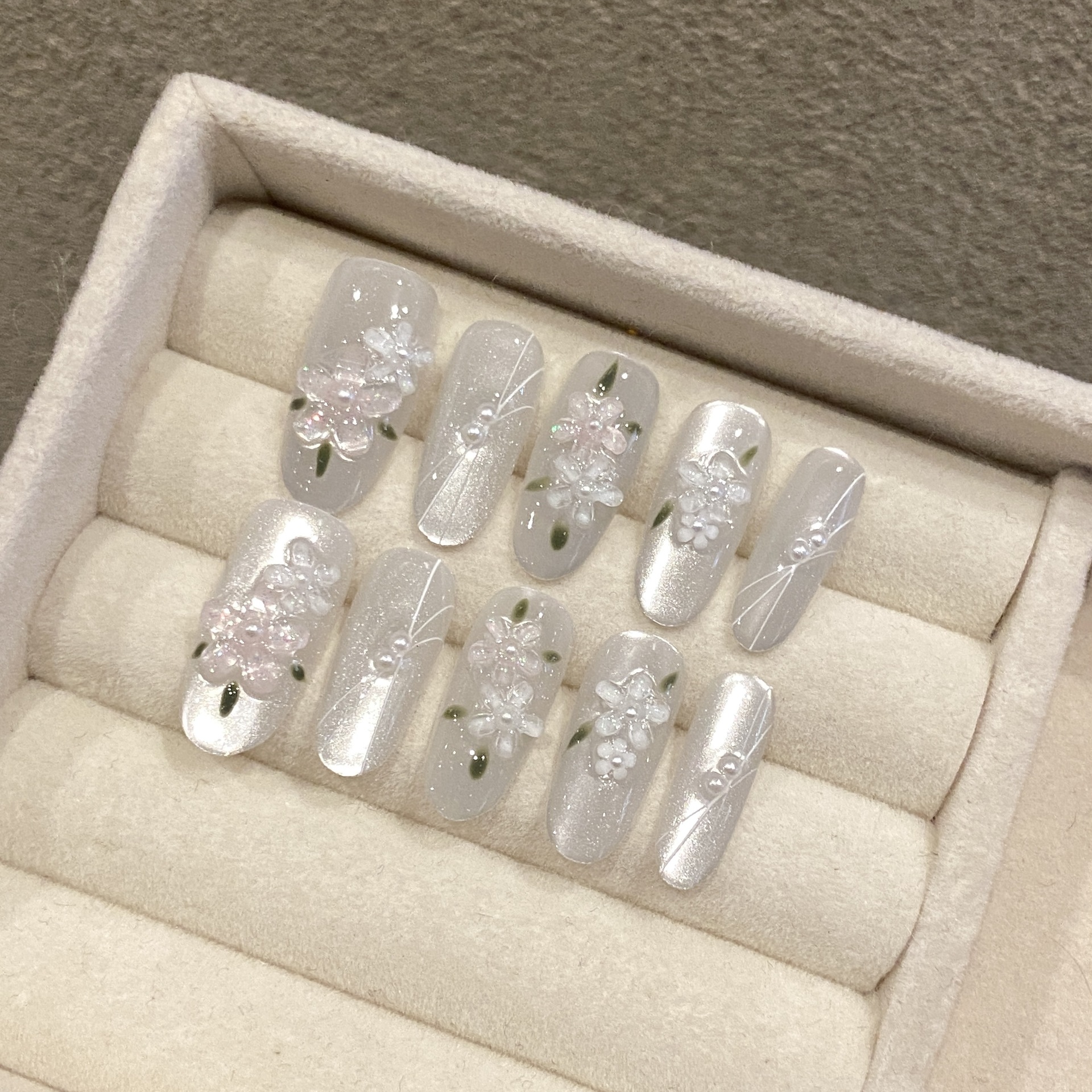 10pcs Glitter Sliver Press On  - Resin Art And Design recensie en prijs