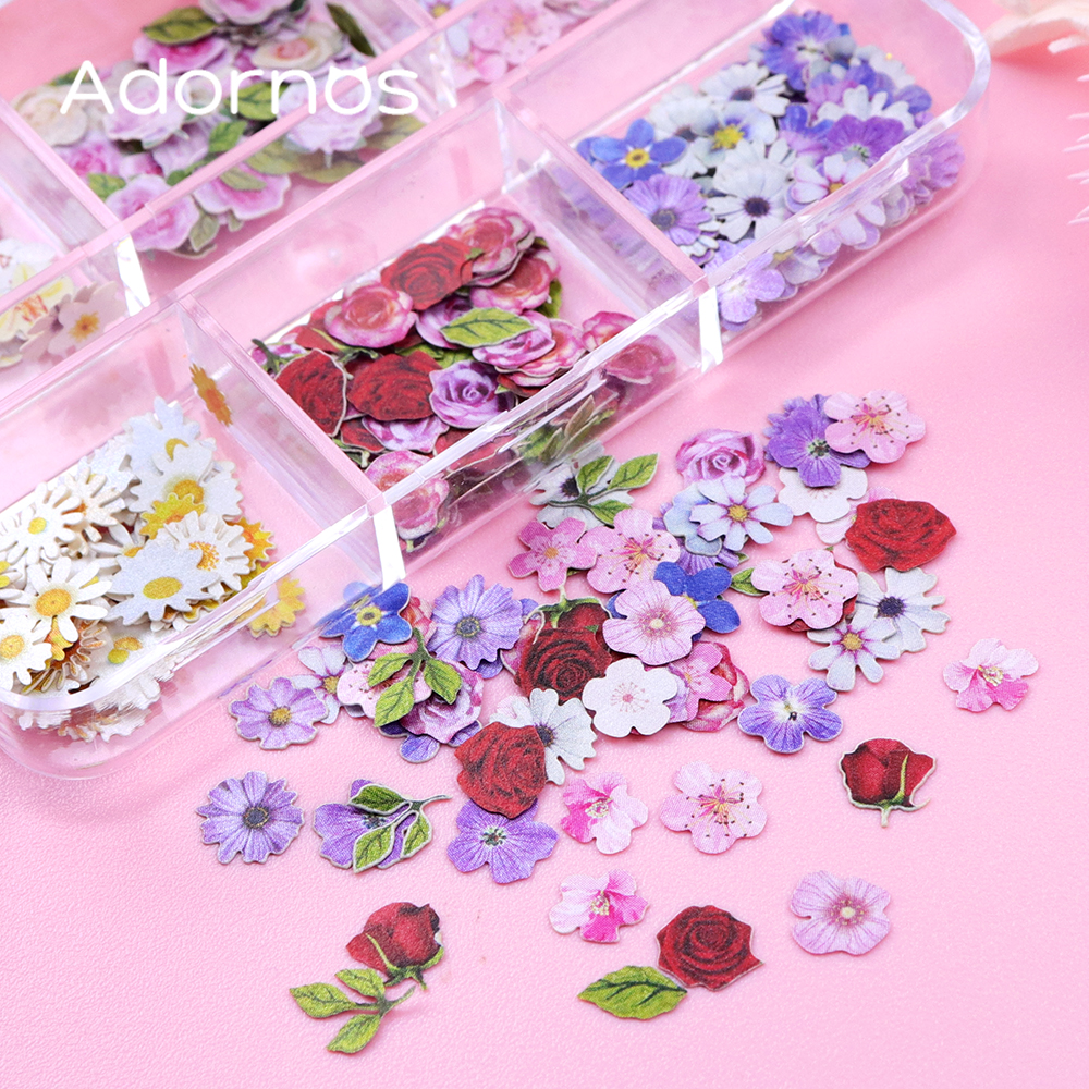 6 Grids Flowers Wood Pulp Chip - Resin Art Products recensie en prijs