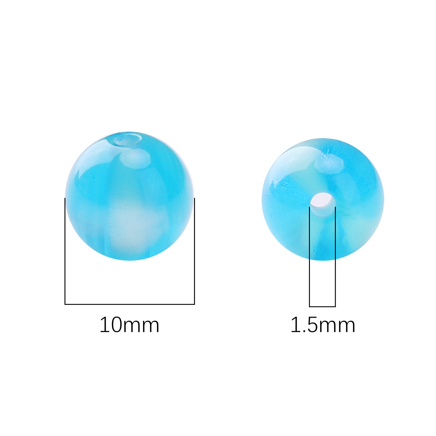 10mm 10pcs Resins Cat Eye Bead - Resin Art Bracelet recensie en prijs