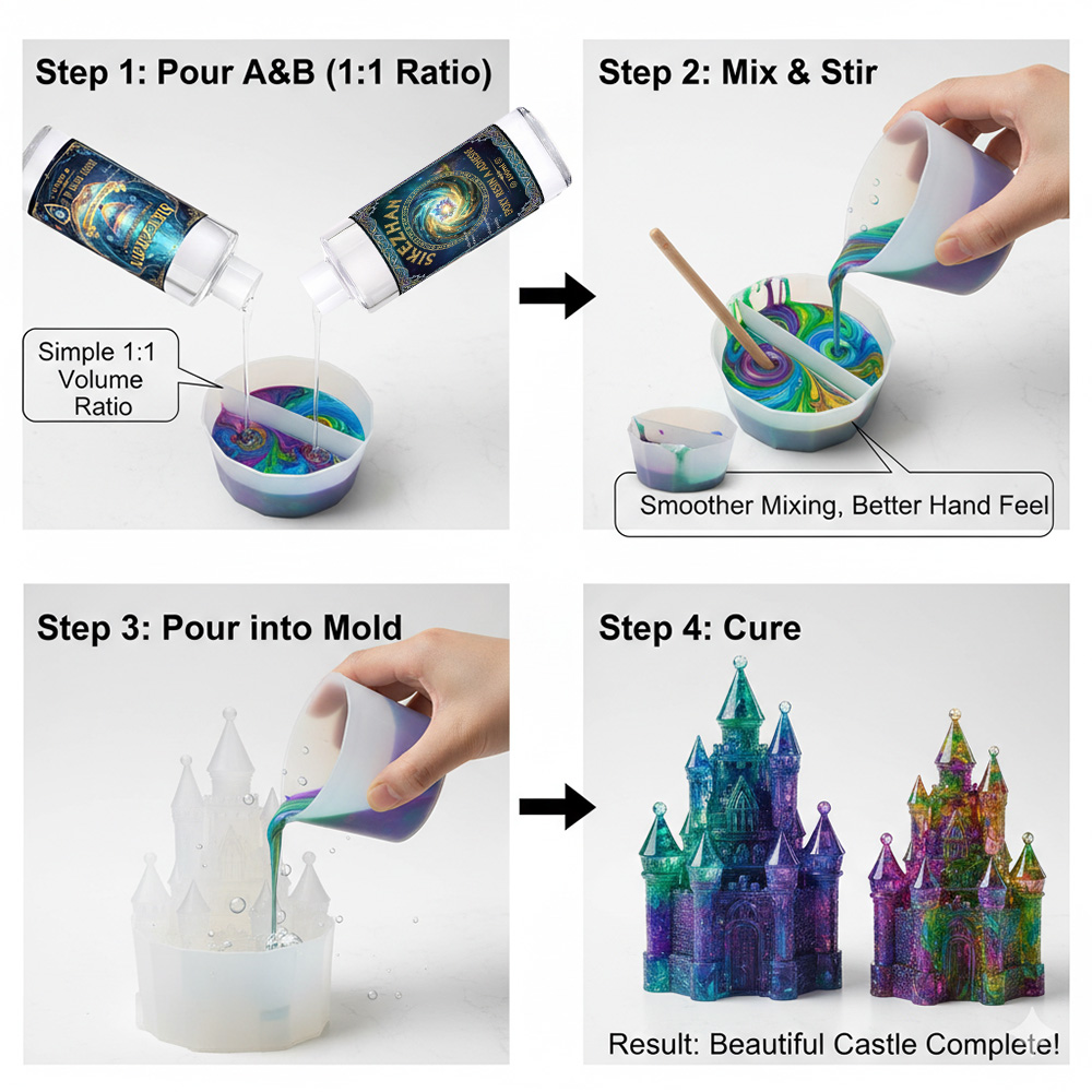 Epoxy Resin Kit with 4 Silicon - Resin Art Pouring recensie en prijs