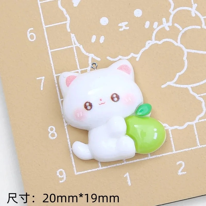 10Pcs Sweet Green Apple Cat Re - Resin Art Bracelet recensie en prijs