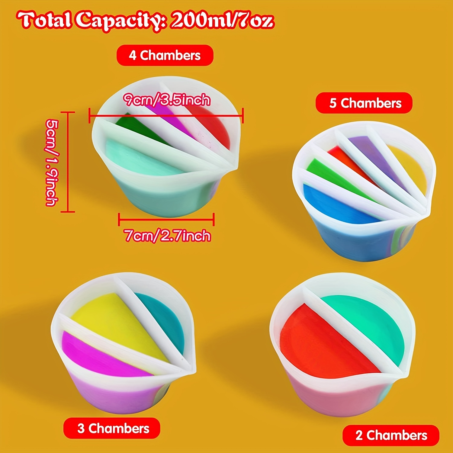 4PCS Reusable Split Cups with  - Resin Art Pouring recensie en prijs