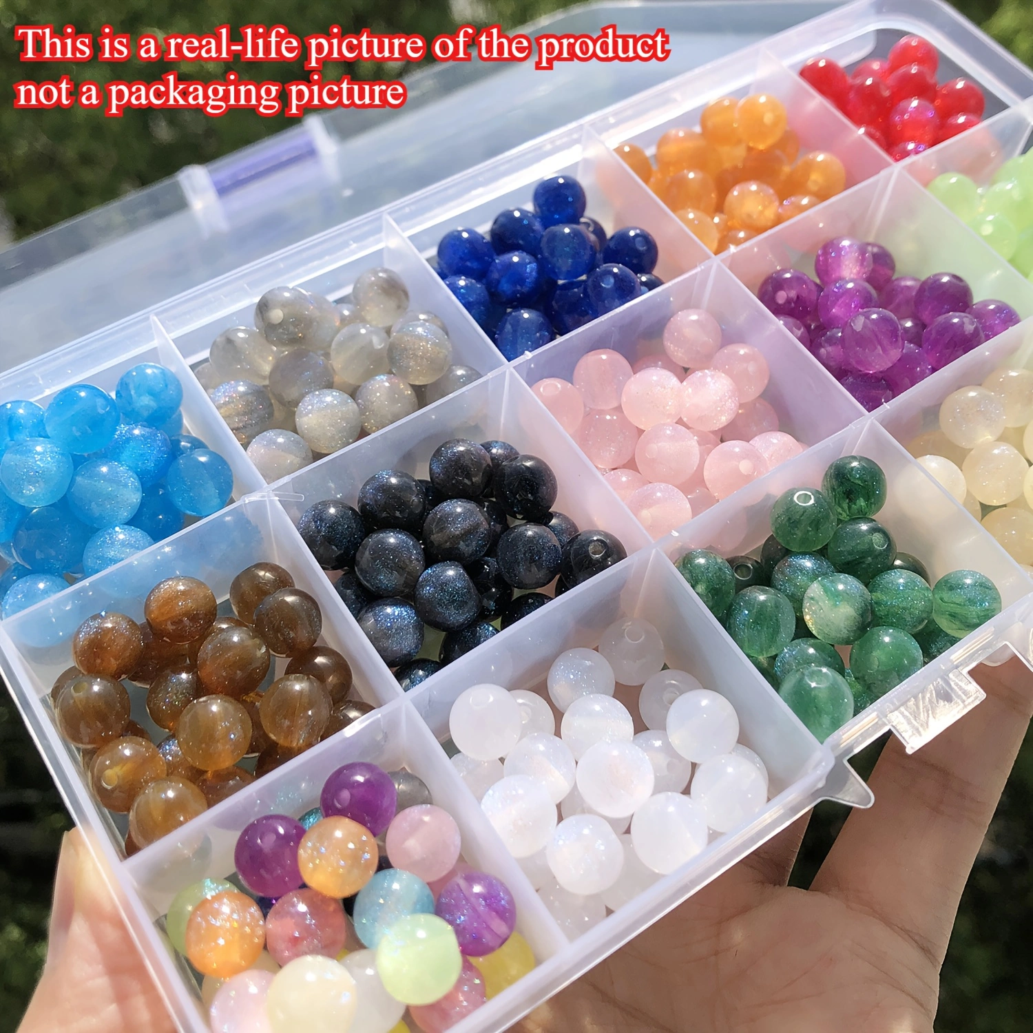 50Pcs 8mm Shiny Starry Sky Res - Resin Art Bracelet recensie en prijs